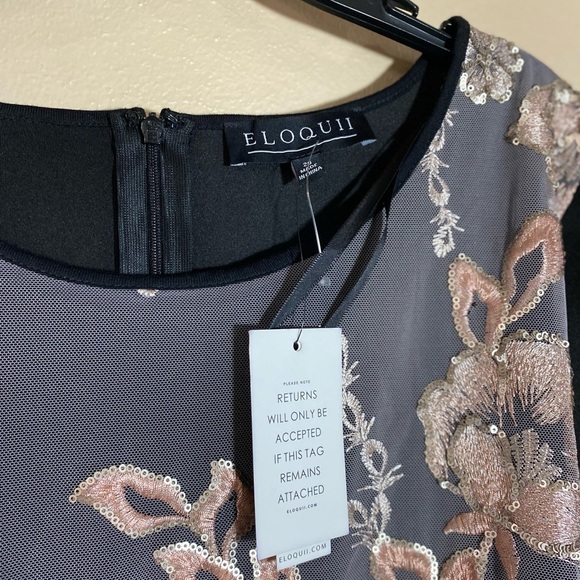 Eloquii embroidered sequin peplum blouse 20 - Picture 5 of 5
